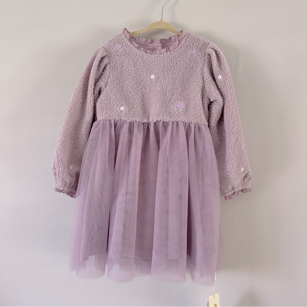 ⭕️ Girls Dress Lilac Purple Long-sleeves 6 yrs Cute